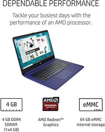 2022 HP 14 inch Touchscreen Laptop, AMD 3020e Processor - Image 4