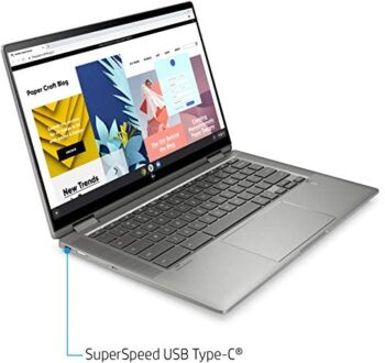 HP X360 2 in 1 Laptop 14″ Touch-Screen FHD IPS Chromebook, Intel Core i3 - Image 8