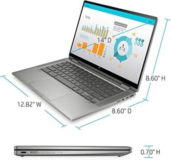 HP X360 2 in 1 Laptop 14″ Touch-Screen FHD IPS Chromebook, Intel Core i3 - Image 9