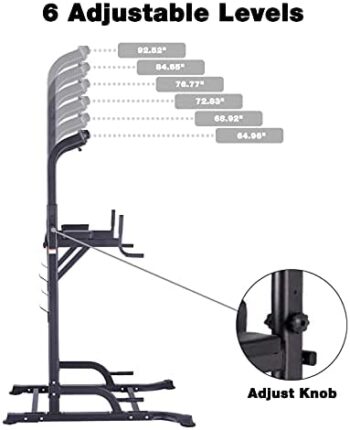 K KiNGKANG Power Tower Adjustable Height Multi-Function Home Strength Training Fitness Workout Station, T056 - Image 2