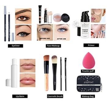 All-in-one Makeup Gift Set, Makeup Kit for Women Beginners Full Kit Cosmetic, Essential Starter Bundle Include Eyeshadow Palette Lipstick Blush Foundation Concealer Face Powder Lipgloss (KIT003) - Image 7