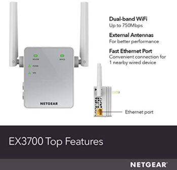 NETGEAR Wi-Fi Range Extender EX3700 - Coverage Up to 1000 Sq Ft and 15 Devices with AC750 Dual Band Wireless Signal Booster & Repeater (Up to 750Mbps Speed), and Compact Wall Plug Design - Image 5