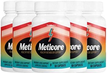 ( 5 Pack) Meticore Weight Management Pills, Energy Support – 300 Capsules