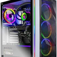 SkyTech Chronos Gaming Computer PC Desktop - AMD Ryzen 5 5600X 3.7GHz, RTX 3070 Ti 8G, 1TB Gen4 NVMe SSD, 16GB DDR4 3200, RGB Fans, 240mm AIO, AC WiFi, Windows 10 Home 64-bit, White