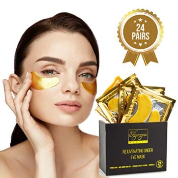 (24 PAIRS) Rejuvenating Under Eye Mask for Puffy Eyes – Dark Circles Under Eye Bags Treatment – 24k Gold Anti-Aging Under Eye Patches – Under Eye Pads w/Hydrating Gel – Wrinkle Care for Women and Men