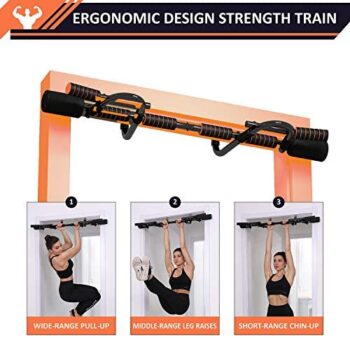 YIOFOO Doorway Pull Up Bar with Ergonomic Grip, Exercise Equipment Body Gym System No Screws - Image 6