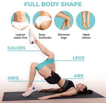 5 STARS UNITED Exercise Resistance Bands for Legs and Butt – Workout Fabric Non-Slip Gym Equipment Set for Women/Men, Squat Booty Bands for Working Out, Hip Thigh Glute Stretch Fitness Loops - Image 6
