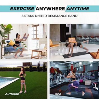 5 STARS UNITED Exercise Resistance Bands for Legs and Butt – Workout Fabric Non-Slip Gym Equipment Set for Women/Men, Squat Booty Bands for Working Out, Hip Thigh Glute Stretch Fitness Loops - Image 4