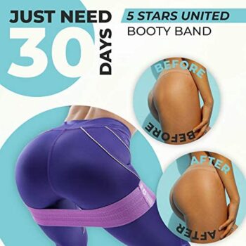 5 STARS UNITED Exercise Resistance Bands for Legs and Butt – Workout Fabric Non-Slip Gym Equipment Set for Women/Men, Squat Booty Bands for Working Out, Hip Thigh Glute Stretch Fitness Loops - Image 3