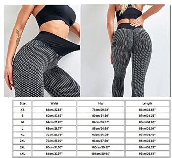 2 Pack TIK Tok Leggings, Butt Lift Leggings for Women, Women Yoga Pant High Waisted Butt Lifting Bubble Hip Lift - Image 8