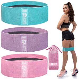5 STARS UNITED Exercise Resistance Bands for Legs and Butt – Workout Fabric Non-Slip Gym Equipment Set for Women/Men, Squat Booty Bands for Working Out, Hip Thigh Glute Stretch Fitness Loops