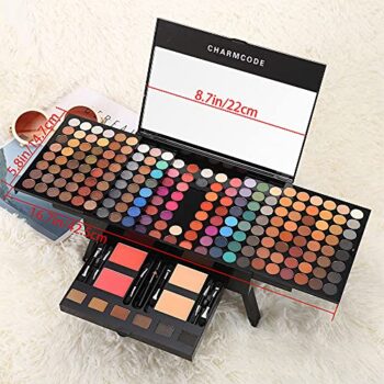 190 Colors Cosmetic Make up Palette Set Kit Combination with Eyeshadow Facial Blusher Eyebrow Powder Face Concealer Powder Eyeliner Pencil A Mirror All-in-One Makeup Gift Set - Image 3