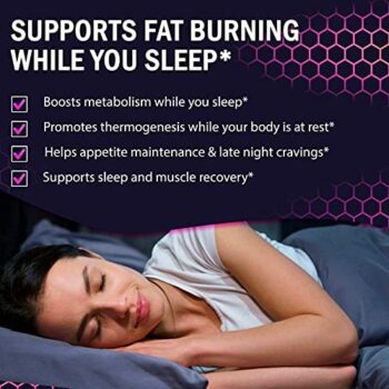 (2 Pack) Night Time Fat Burner – Effective Weight Loss Pills – Powerful Fat Burners for Women – Sleep Aid Diet Pills, Appetite Suppressant and Metabolism Booster for Weight Loss – 120 Vegan Capsules - Image 6