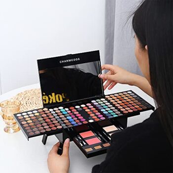 190 Colors Cosmetic Make up Palette Set Kit Combination with Eyeshadow Facial Blusher Eyebrow Powder Face Concealer Powder Eyeliner Pencil A Mirror All-in-One Makeup Gift Set - Image 8