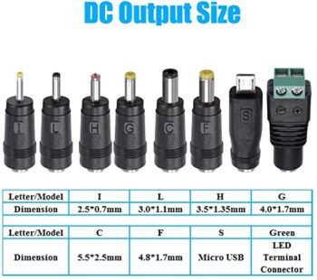[Upgraded Version] SoulBay 30W Universal AC/DC Adapter Switching Power Supply with 8 Selectable Adapter Tips, - Image 3