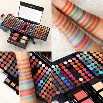 190 Colors Cosmetic Make up Palette Set Kit Combination with Eyeshadow Facial Blusher Eyebrow Powder Face Concealer Powder Eyeliner Pencil A Mirror All-in-One Makeup Gift Set - Image 5