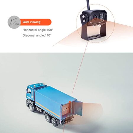 Digital Wireless Backup Camera System, Dual HD 720P Camera with Infrared Night Vision and Wide Viewing Angles, 7inch Wireless Monitor Split Screen for Trailer, RVs, Camper, 5th Wheel, etc - Image 5