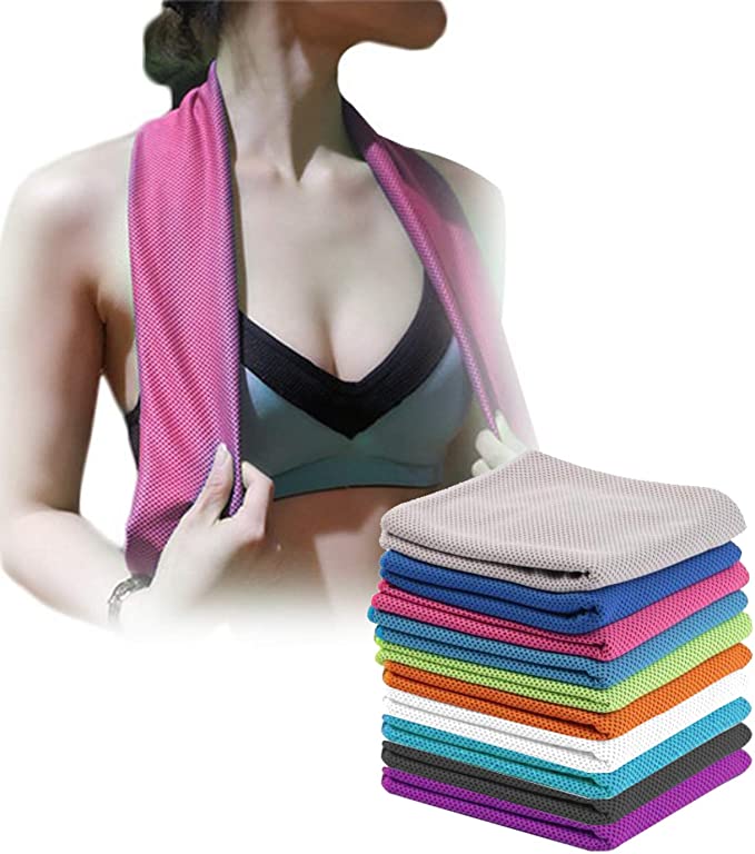 Fitness Workout Yoga Ice Towel Microfiber Towel Soft Breathable Chilly Towel for Sports YTSWIM 4 Packs Mesh Cooling Towel Running Gym Camping 12 x 40 inch 