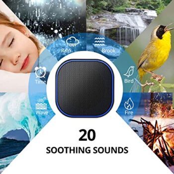 Magicteam Sound Machines White Noise Machine with 20 Non Looping Natural Soothing Sounds and Memory Function 32 Levels of Volume Powered by AC or USB and Sleep Sound Timer Therapy for Baby Kids Adults - Image 3