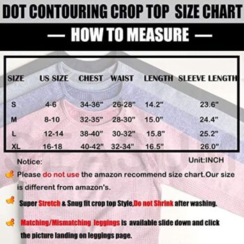 SEASUM Women Workout Crop Top Seamless Shirt Athletic Long Sleeve Fitness Tight Tee - Image 2