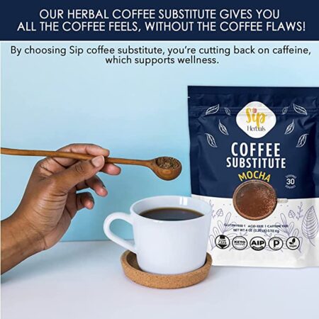 AIP Diet Coffee Substitute - Sip Herbals Chicory Root, Dandelion and Carob Blend - MOCHA - Caffeine Free Tea and Coffee Herbal Alternative - A Dandy Solution for Healthier Living - Image 6