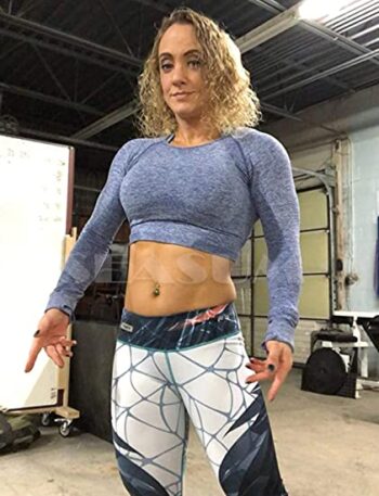 SEASUM Women Workout Crop Top Seamless Shirt Athletic Long Sleeve Fitness Tight Tee - Image 4