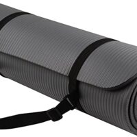 BalanceFrom GoYoga All-Purpose 1/2-Inch Extra Thick High Density Anti-Tear Exercise Yoga Mat with Carrying Strap and Yoga Blocks