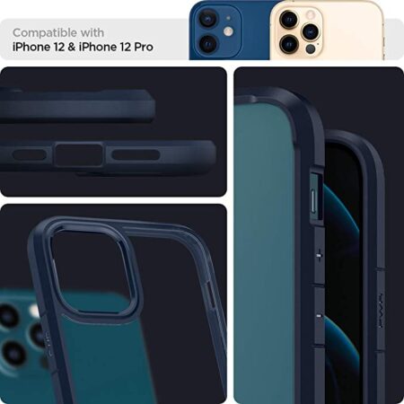 Spigen Ultra Hybrid Designed for iPhone 12 / Designed for iPhone 12 Pro Case (2020) - Navy Blue - Image 4