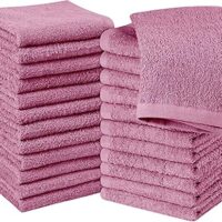 Simpli-Magic Cotton Towels, 12"x12", Pink 24 Count