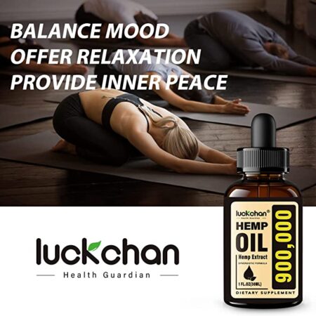 (4 Pack) Hemp Oil for Pain Relief and Inflammation - Helps Anxiety Stress Relaxation Sleep Mood Focus Joint - Made from Hemp Seed Oil - Organic Vegan Extract Drops Tincture Brand: LUCKCHAN - Image 6
