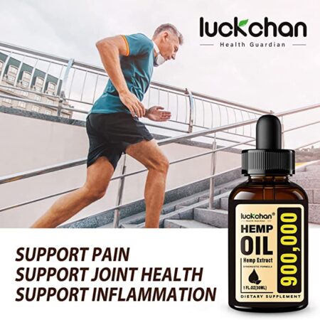 (4 Pack) Hemp Oil for Pain Relief and Inflammation - Helps Anxiety Stress Relaxation Sleep Mood Focus Joint - Made from Hemp Seed Oil - Organic Vegan Extract Drops Tincture Brand: LUCKCHAN - Image 5